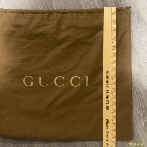 Gucci Y2K GG Monogram Metallic Brown Coated Canvas Leather Tote Bag Italy - Picture 12 of 14